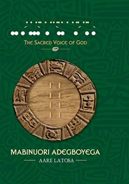 <strong>Latosa Mabinuori Adegboyega</strong>, a cultural advocate and enthusiast, is a direct descendant of the 12th Aare Ona Kakanfo of Yorubaland who was also the 11th Baale (a position that later transformed to the Olubadan) of Ibadanland - the first African to combine military and civil leadership. . The holy book of ifa adimula the sacred voice of god pdf download